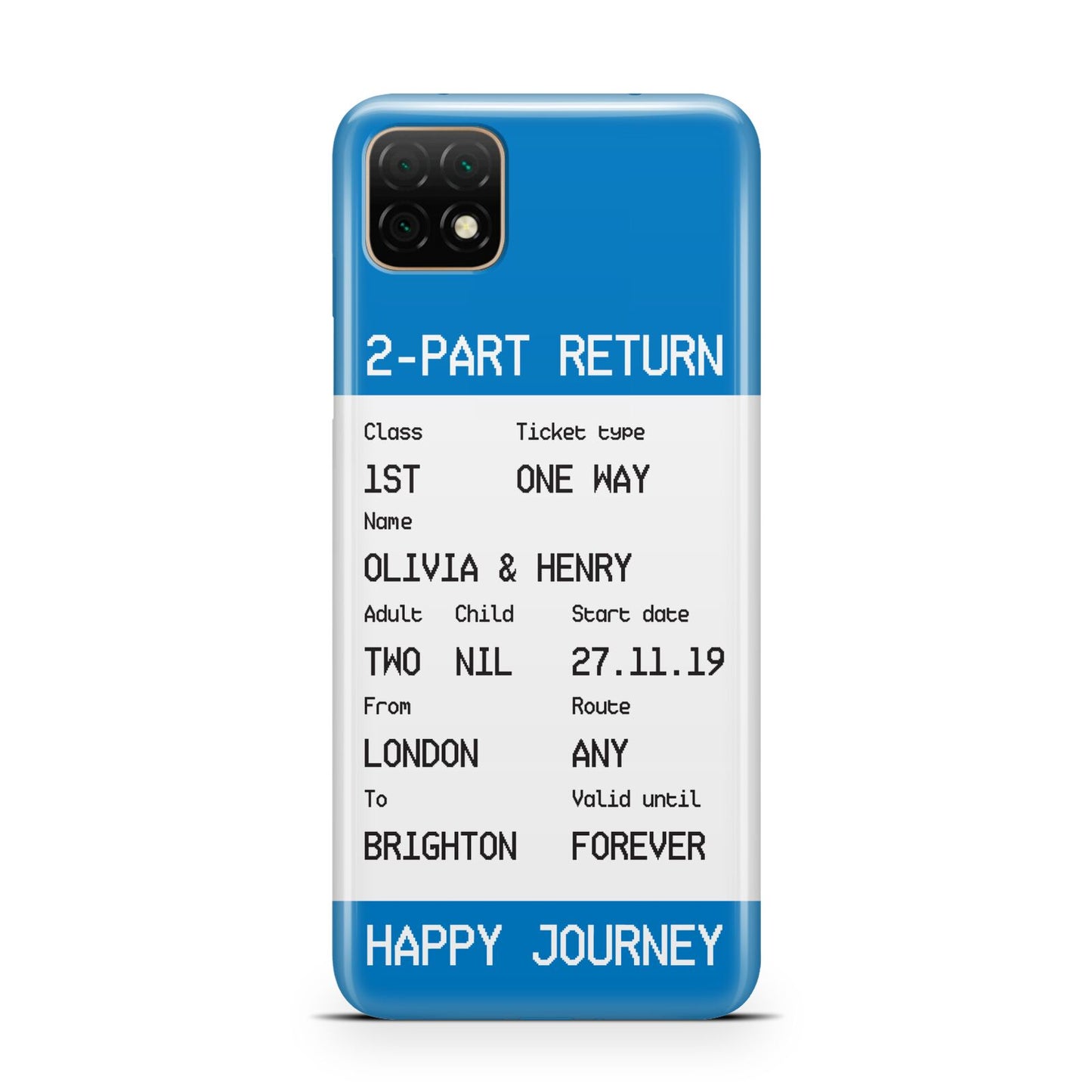 Rail Ticket with Name Huawei Enjoy 20 Phone Case