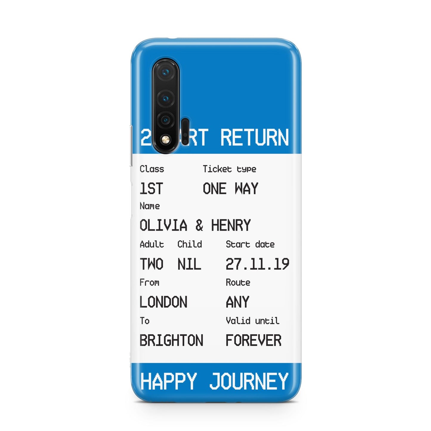 Rail Ticket with Name Huawei Nova 6 Phone Case