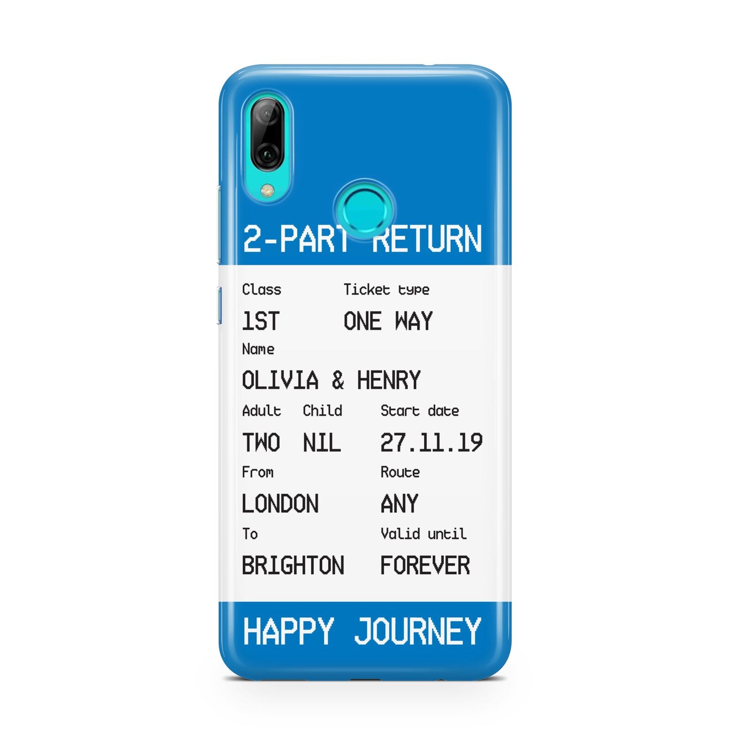 Rail Ticket with Name Huawei P Smart 2019 Case