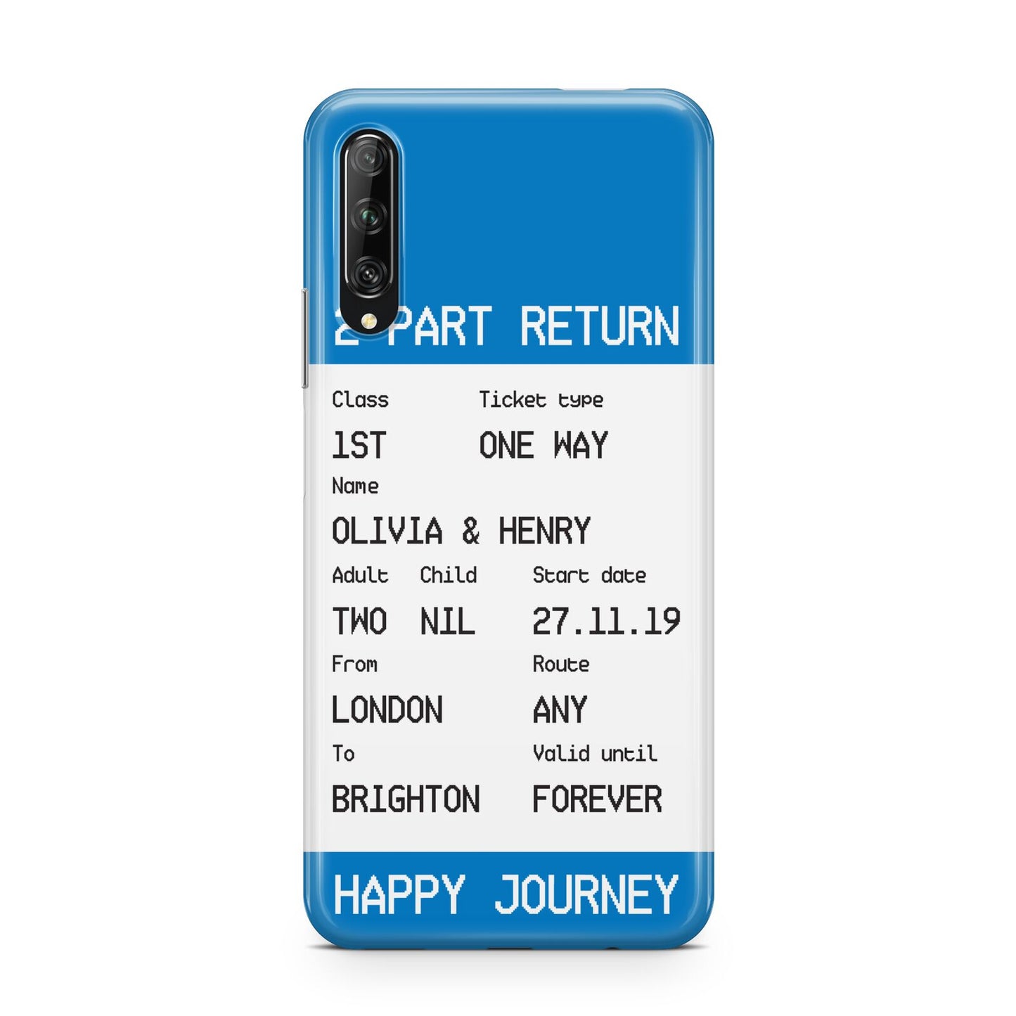 Rail Ticket with Name Huawei P Smart Pro 2019