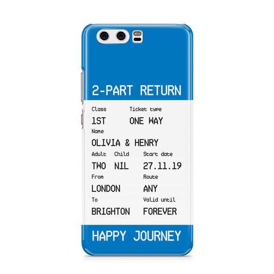 Rail Ticket with Name Huawei P10 Phone Case