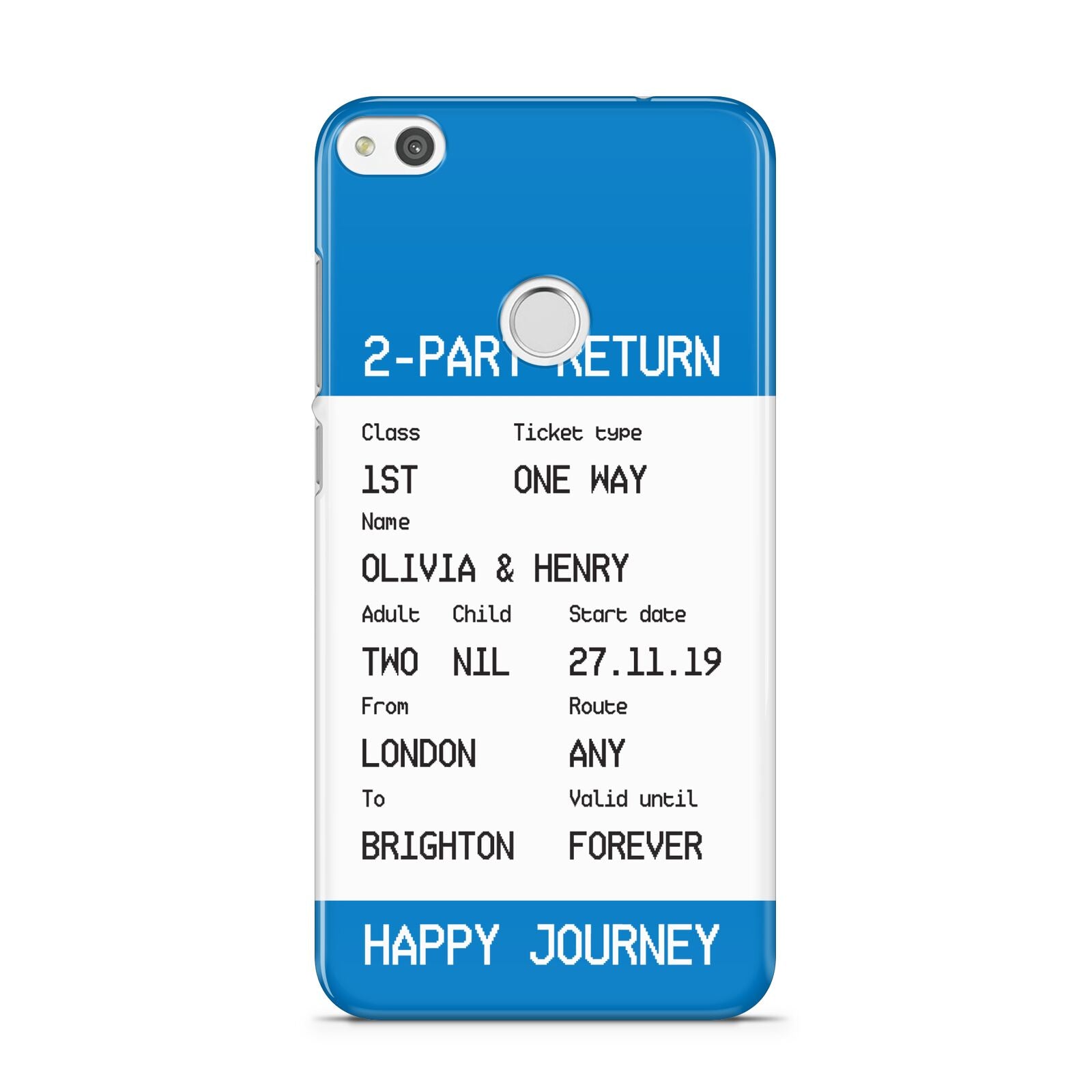 Rail Ticket with Name Huawei P8 Lite Case