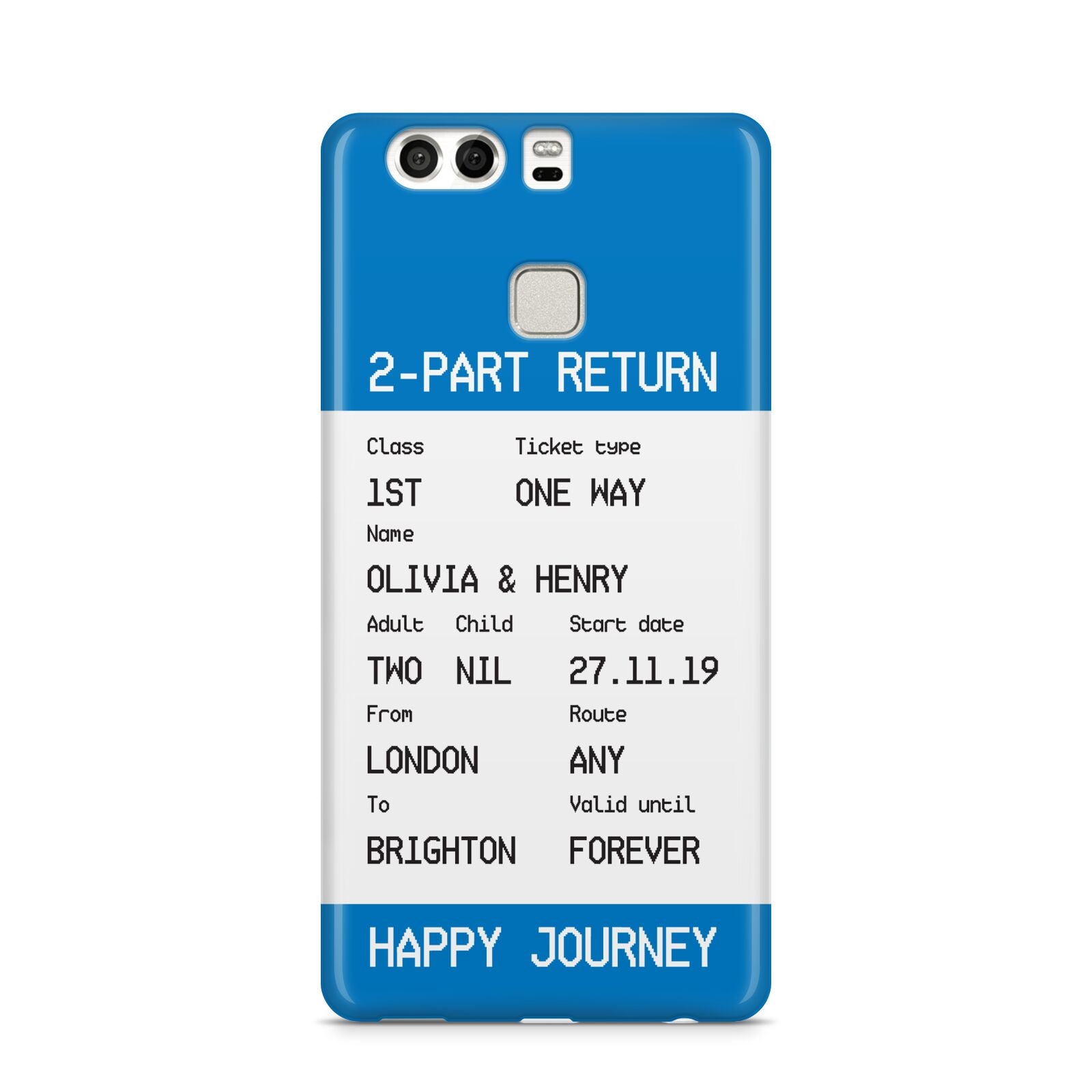 Rail Ticket with Name Huawei P9 Case