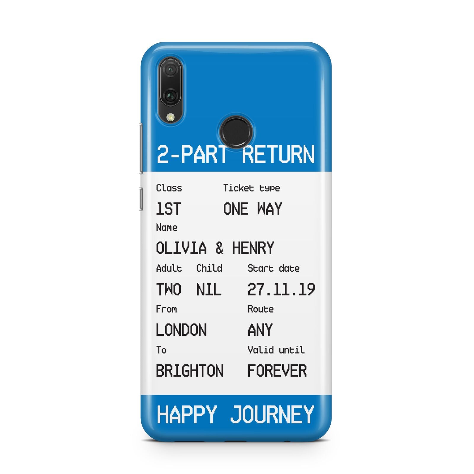 Rail Ticket with Name Huawei Y9 2019