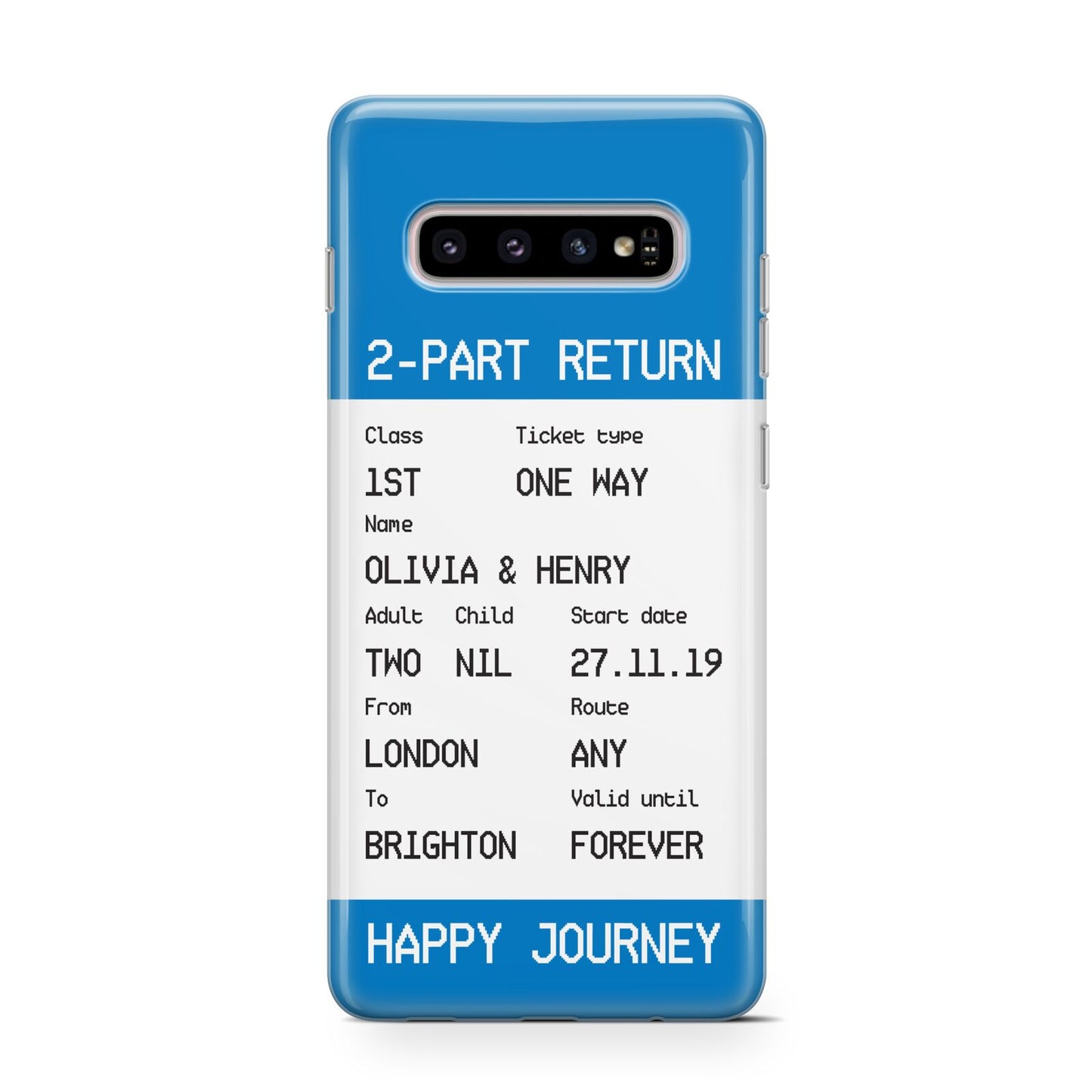 Rail Ticket with Name Protective Samsung Galaxy Case