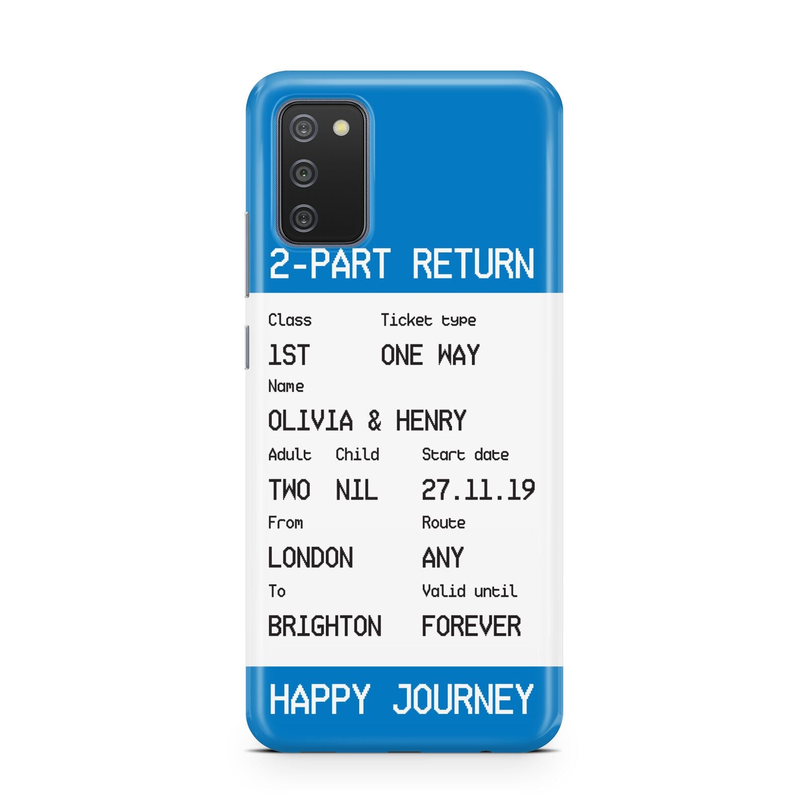 Rail Ticket with Name Samsung A02s Case