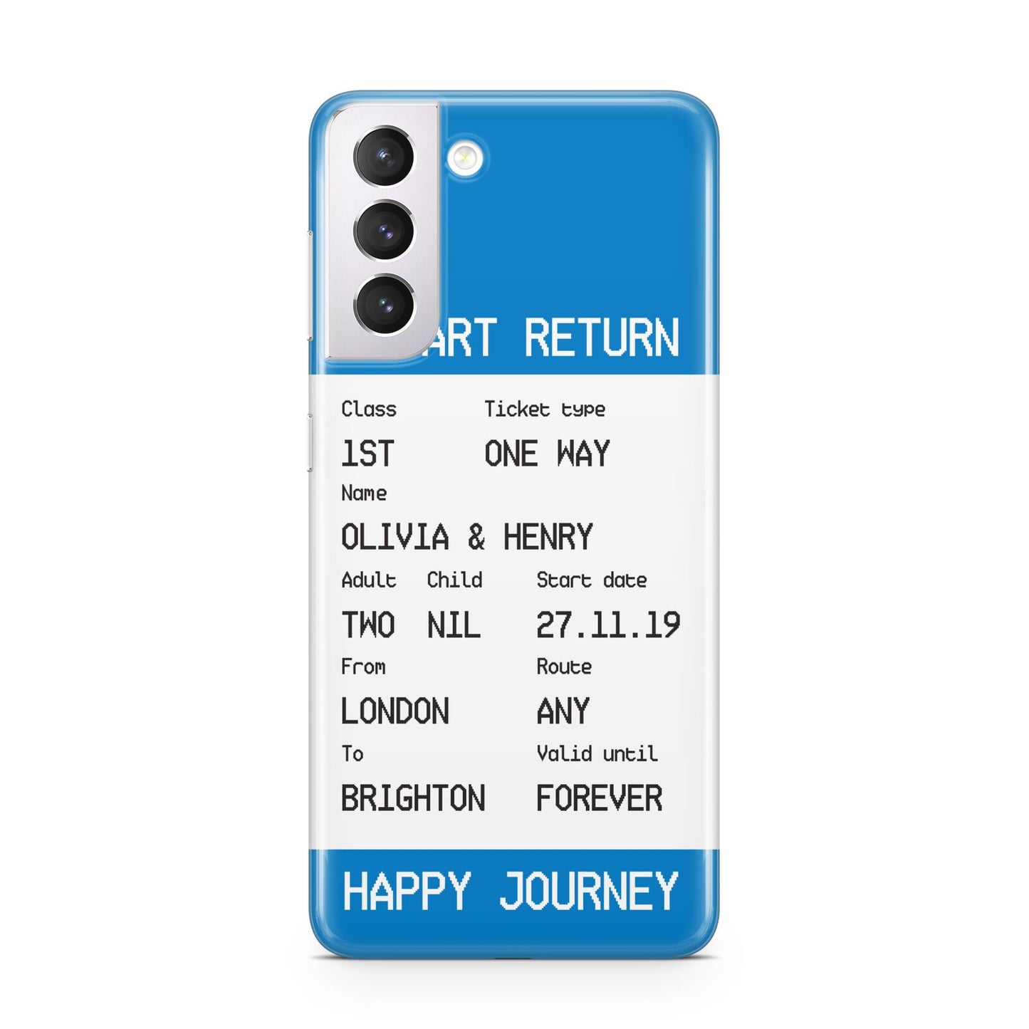 Rail Ticket with Name Samsung S21 Case