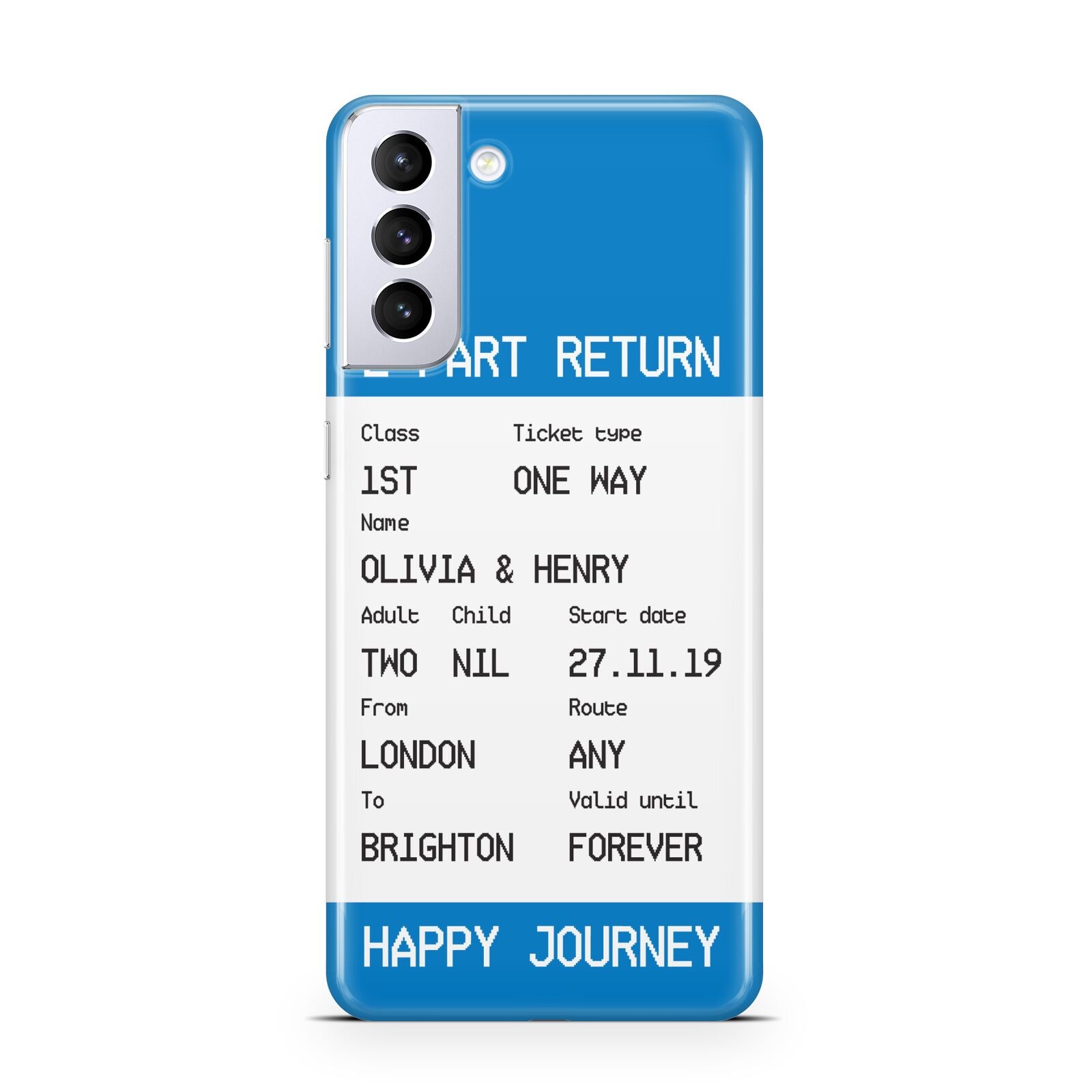 Rail Ticket with Name Samsung S21 Plus Case