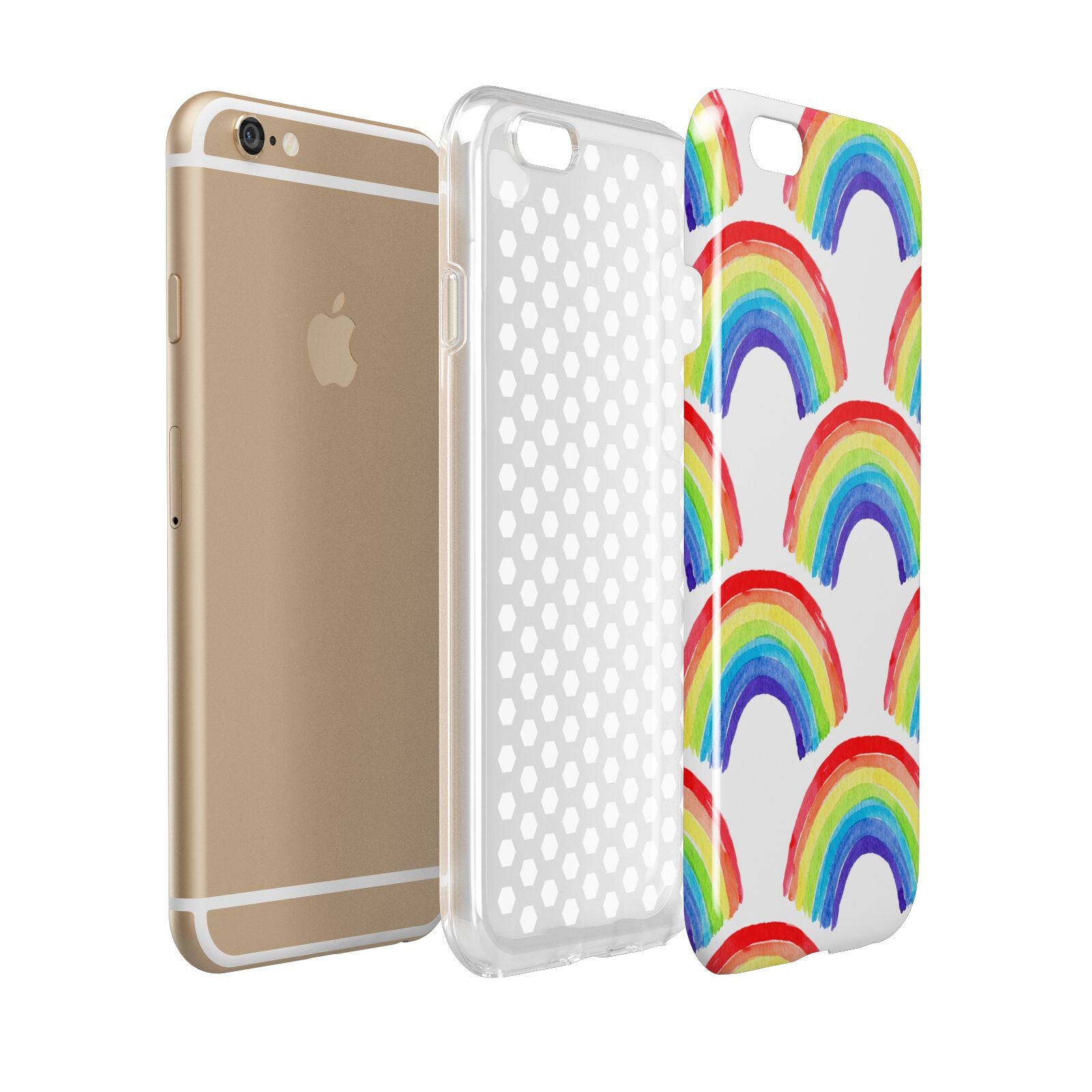 Rainbow Apple iPhone 6 3D Tough Case Expanded view