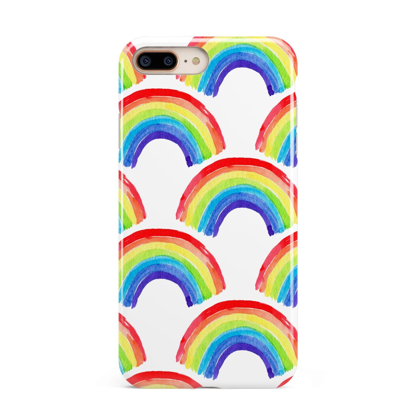 Rainbow Apple iPhone 7 8 Plus 3D Tough Case