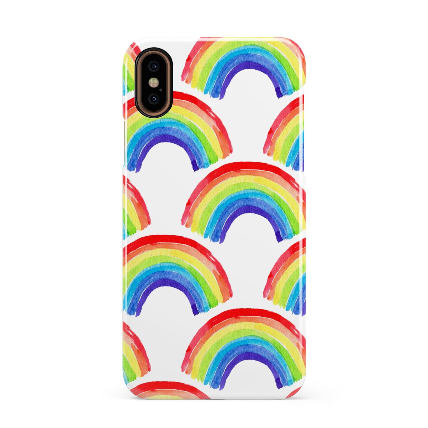 Rainbow Apple iPhone XS 3D Snap Case