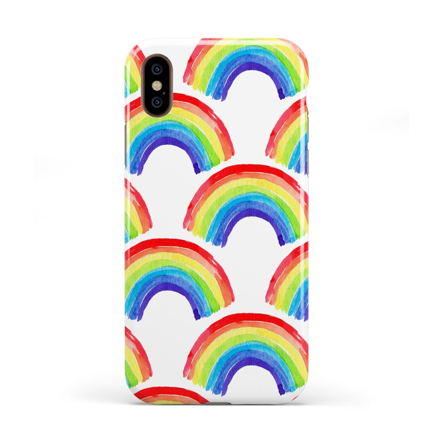 Rainbow Apple iPhone XS 3D Tough