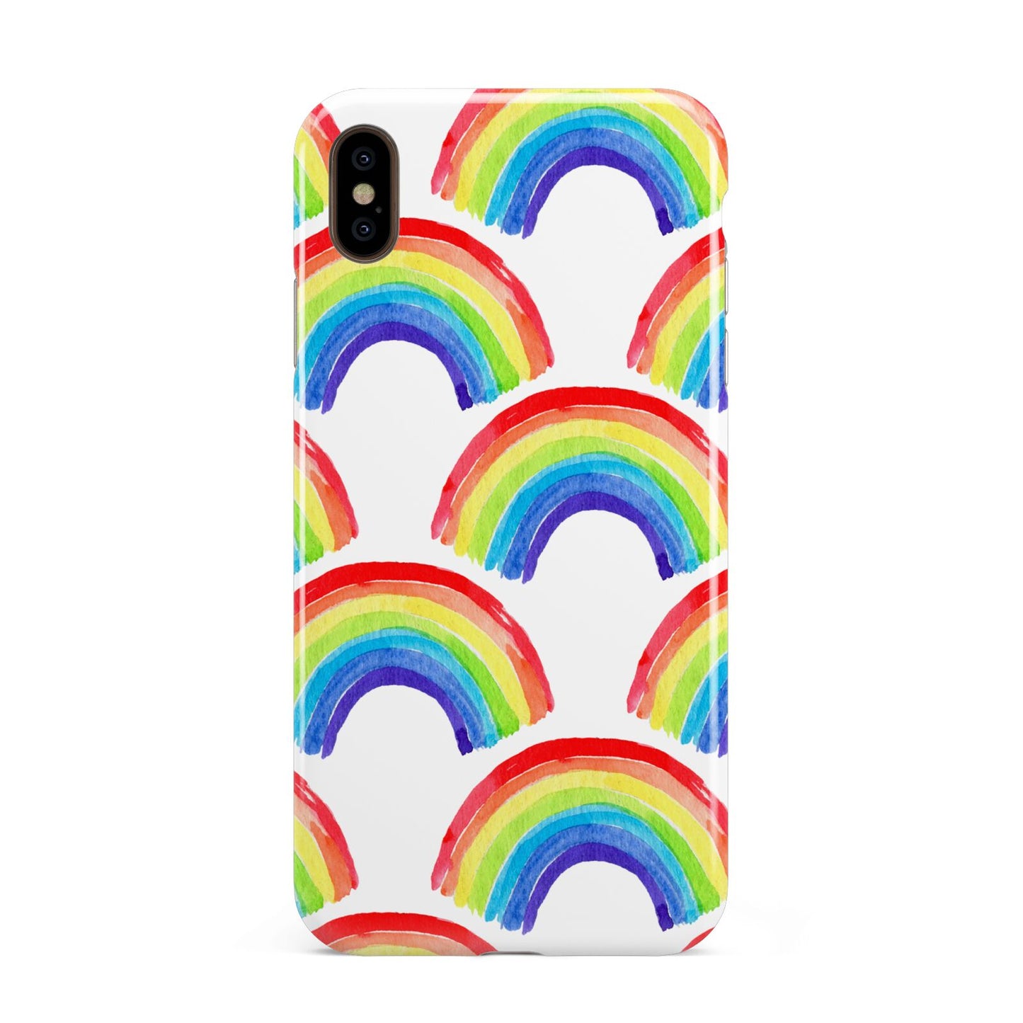 Rainbow Apple iPhone Xs Max 3D Tough Case