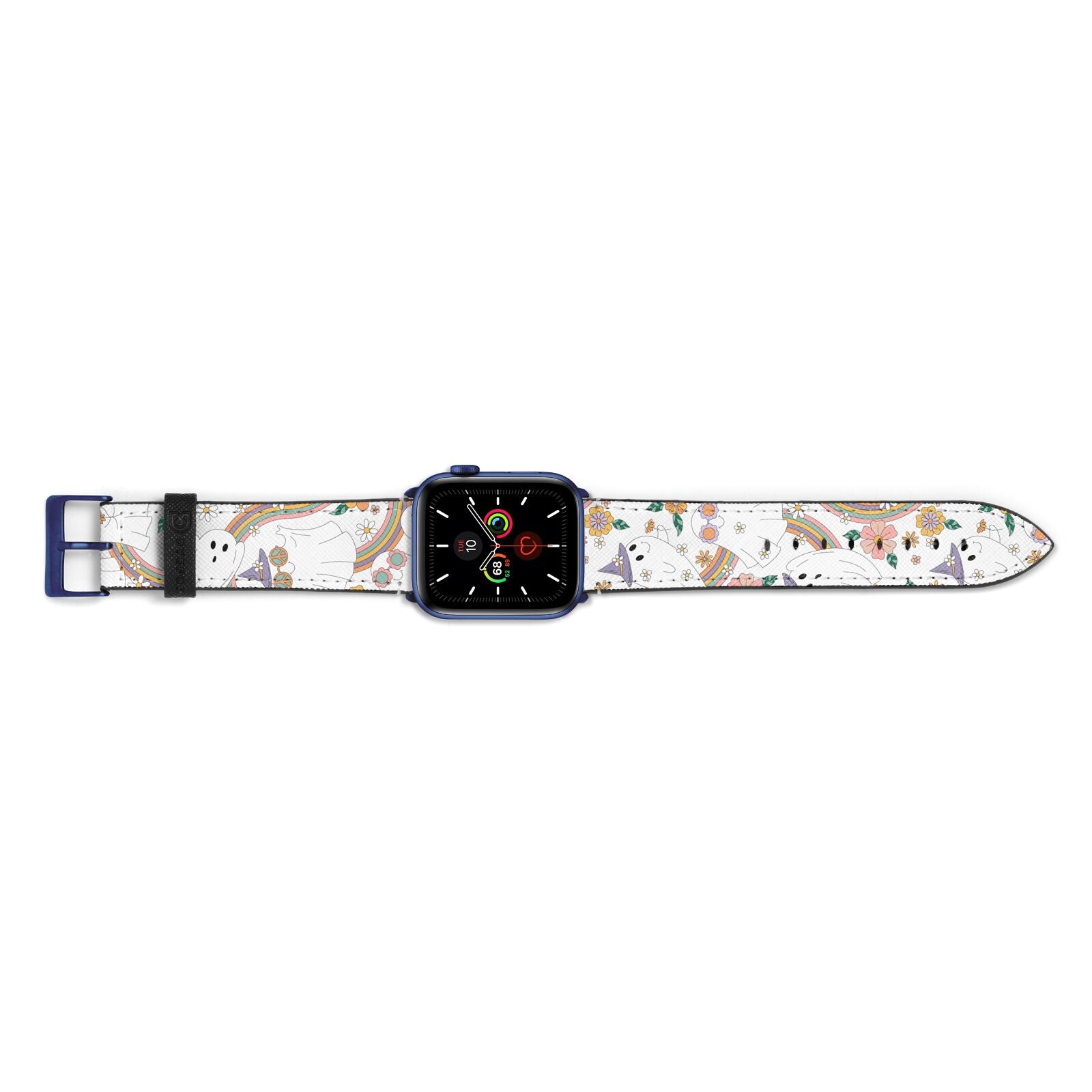 Rainbow Ghost Apple Watch Strap Landscape Image Blue Hardware