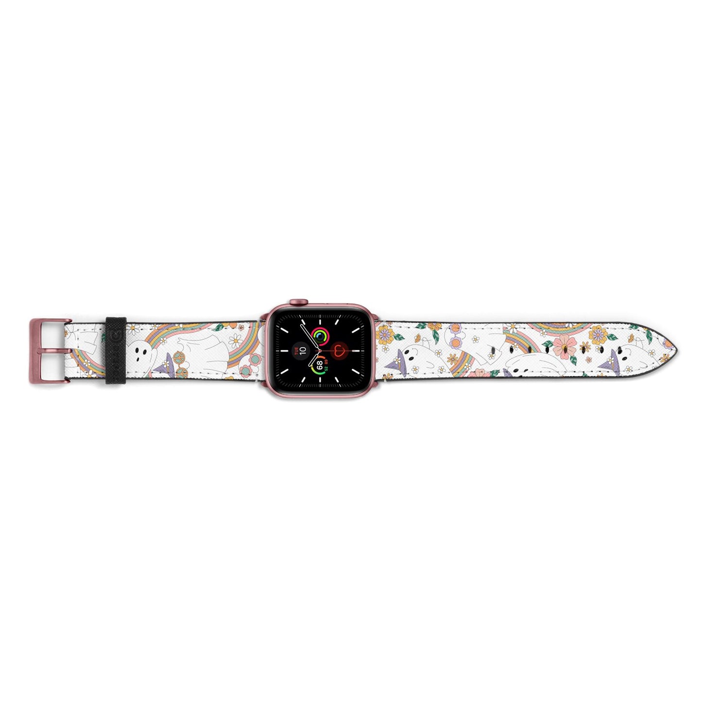 Rainbow Ghost Apple Watch Strap Landscape Image Rose Gold Hardware