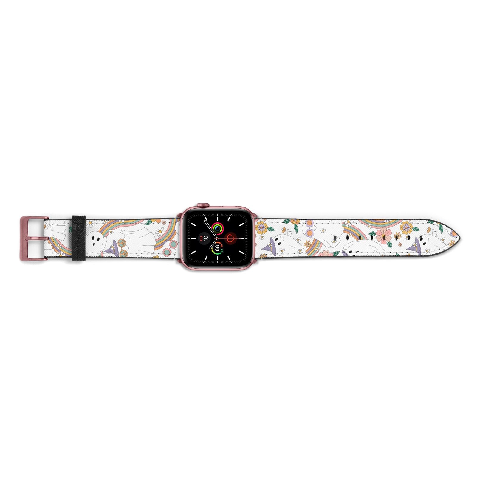 Rainbow Ghost Apple Watch Strap Landscape Image Rose Gold Hardware