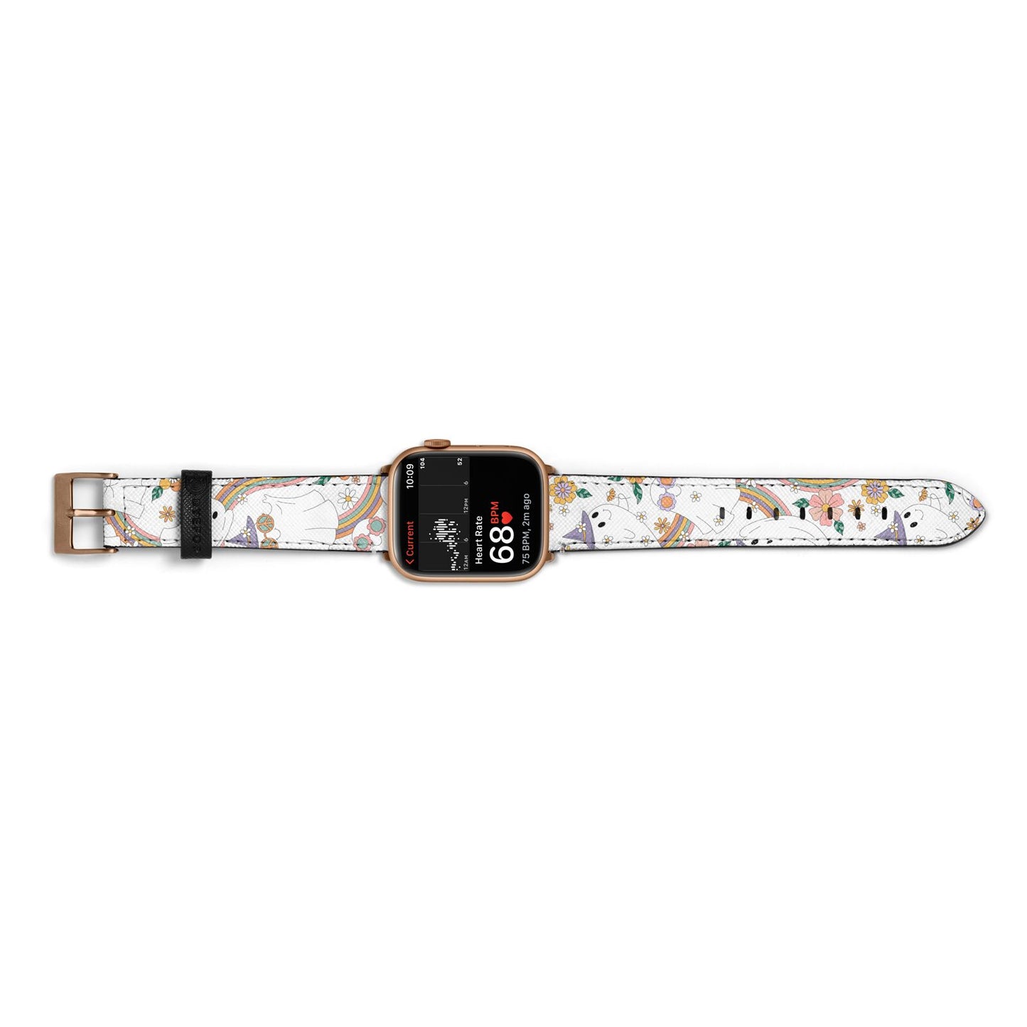 Rainbow Ghost Apple Watch Strap Size 38mm Landscape Image Gold Hardware