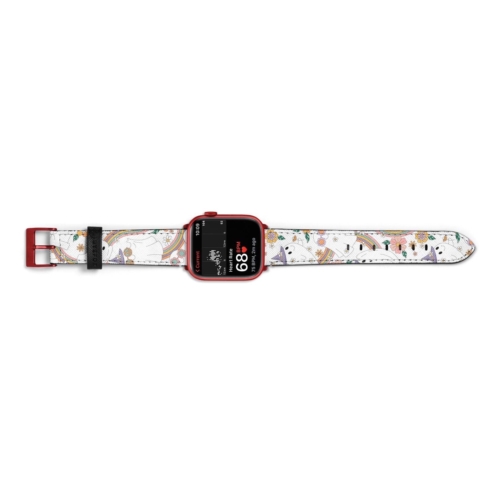 Rainbow Ghost Apple Watch Strap Size 38mm Landscape Image Red Hardware
