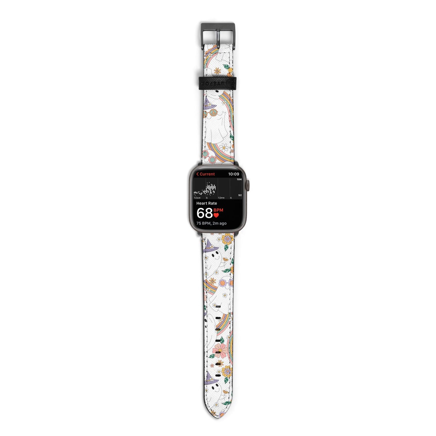 Rainbow Ghost Apple Watch Strap Size 38mm with Space Grey Hardware