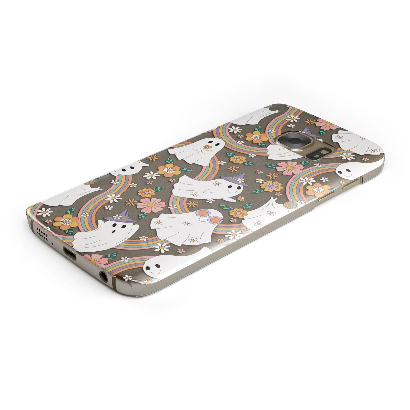 Rainbow Ghost Samsung Galaxy Case Bottom Cutout