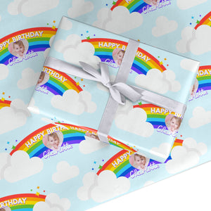 Regenbogen-alles Gute zum Geburtstag personalisiertes Geschenkpapier