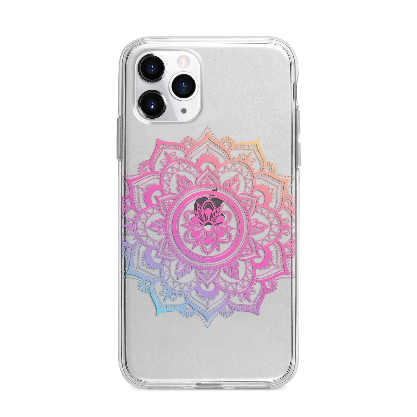 Rainbow Mandala Apple iPhone 11 Pro Max in Silver with Bumper Case