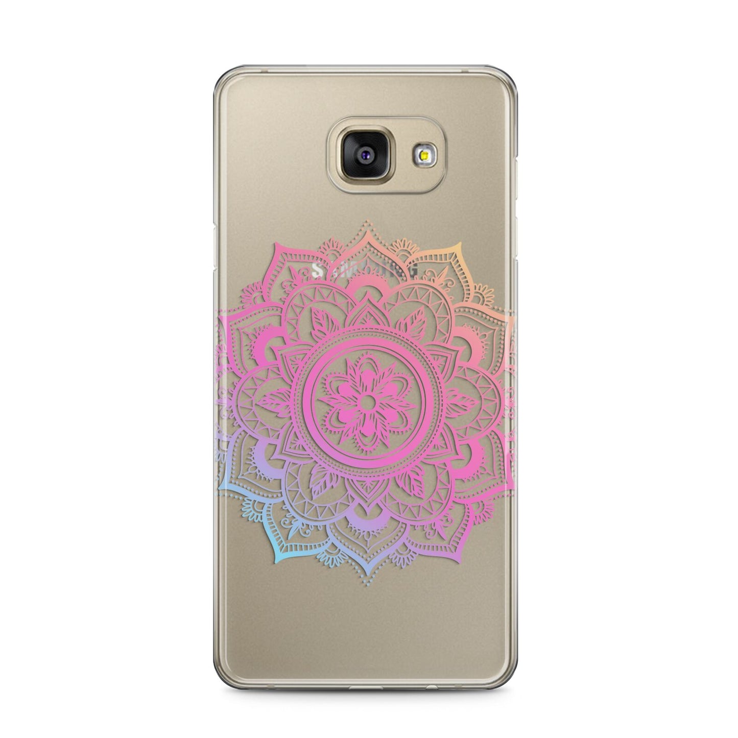 Rainbow Mandala Samsung Galaxy A5 2016 Case on gold phone