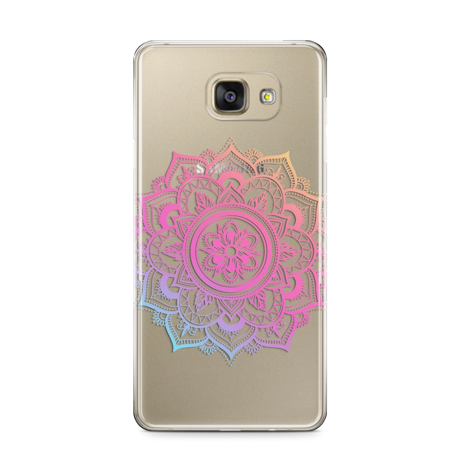 Rainbow Mandala Samsung Galaxy A9 2016 Case on gold phone