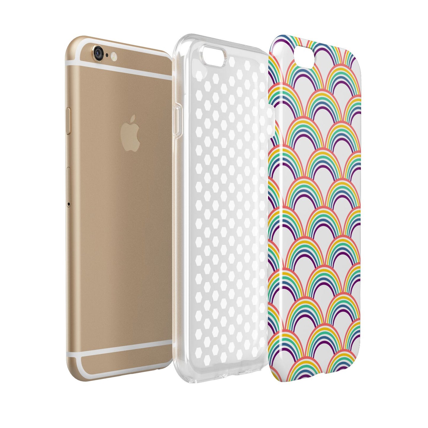 Rainbow Pattern Apple iPhone 6 3D Tough Case Expanded view