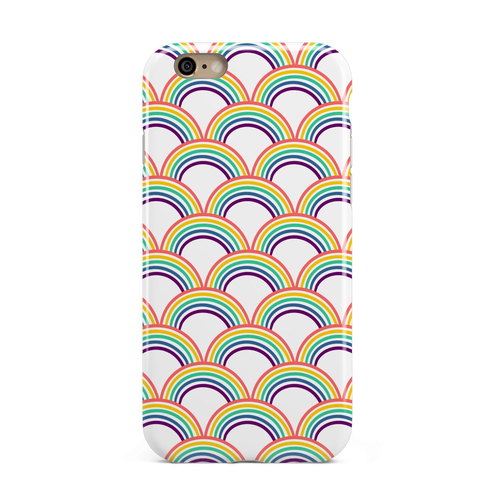 Rainbow Pattern Apple iPhone 6 3D Tough Case