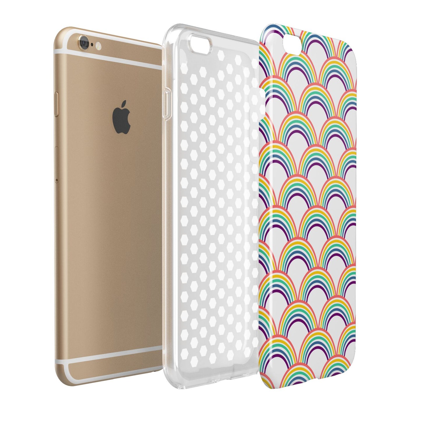 Rainbow Pattern Apple iPhone 6 Plus 3D Tough Case Expand Detail Image