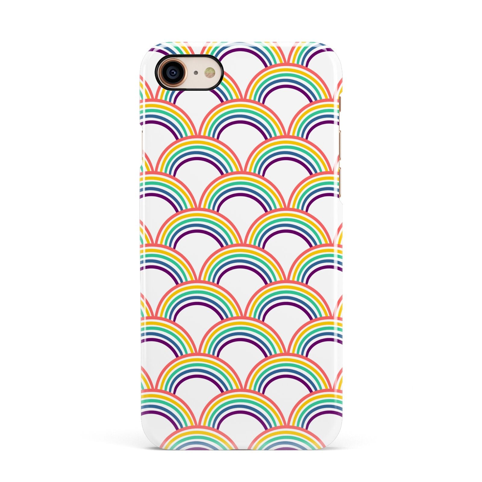 Rainbow Pattern Apple iPhone 7 8 3D Snap Case