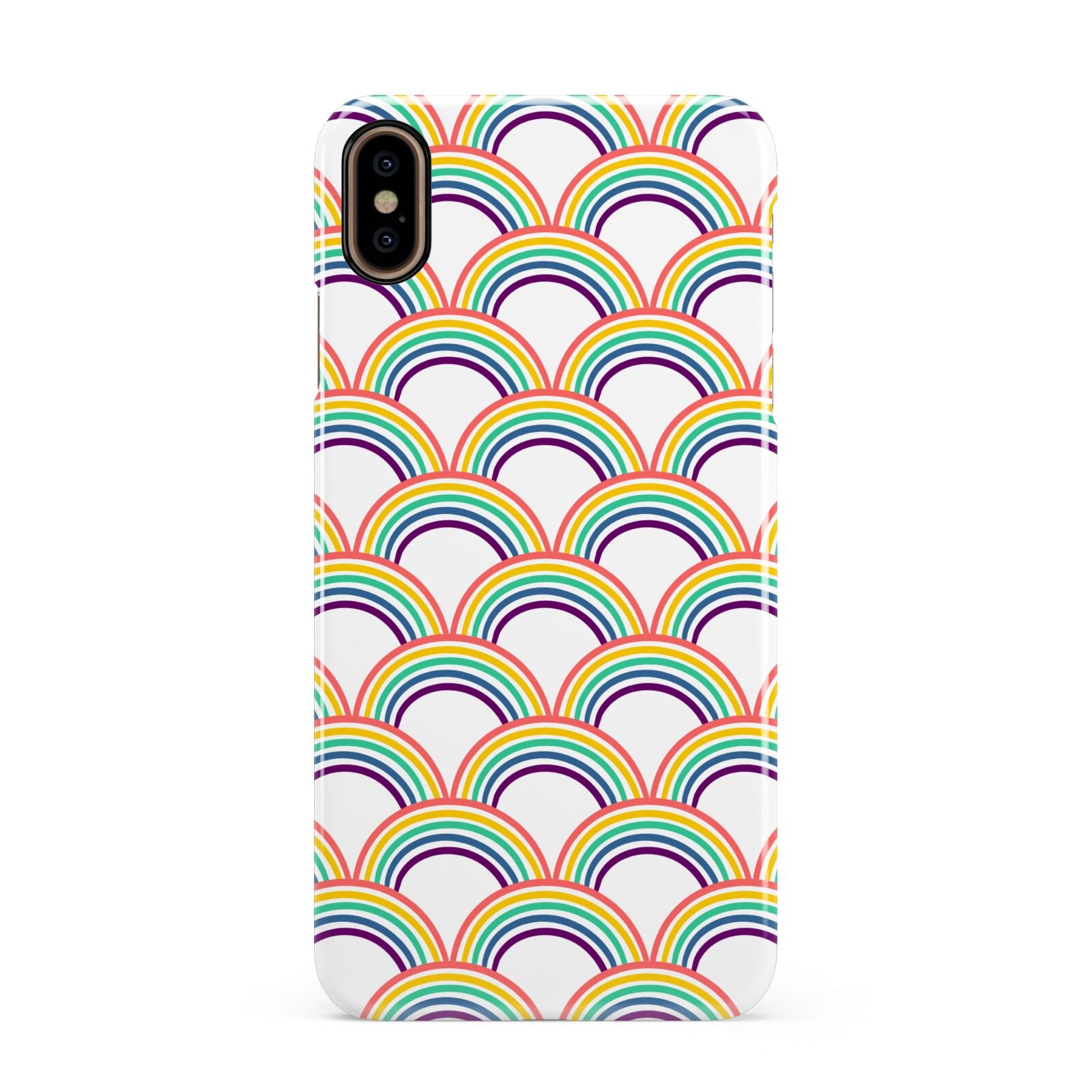 Rainbow Pattern Apple iPhone Xs Max 3D Snap Case