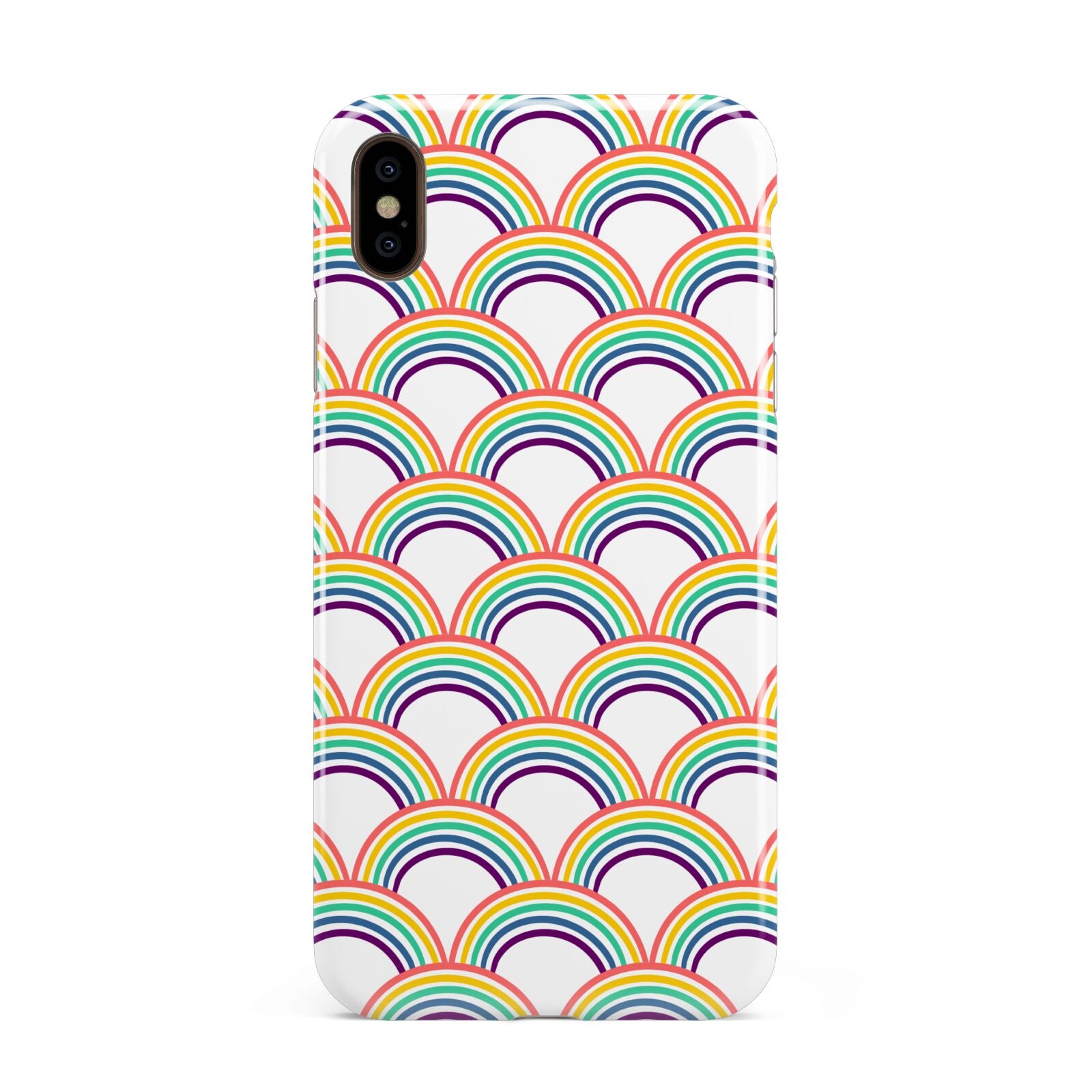 Rainbow Pattern Apple iPhone Xs Max 3D Tough Case