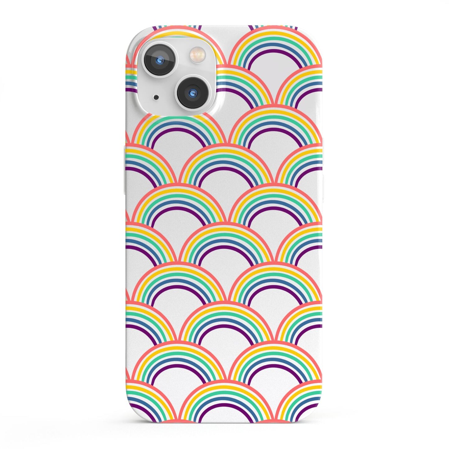 Rainbow Pattern iPhone 13 Full Wrap 3D Snap Case