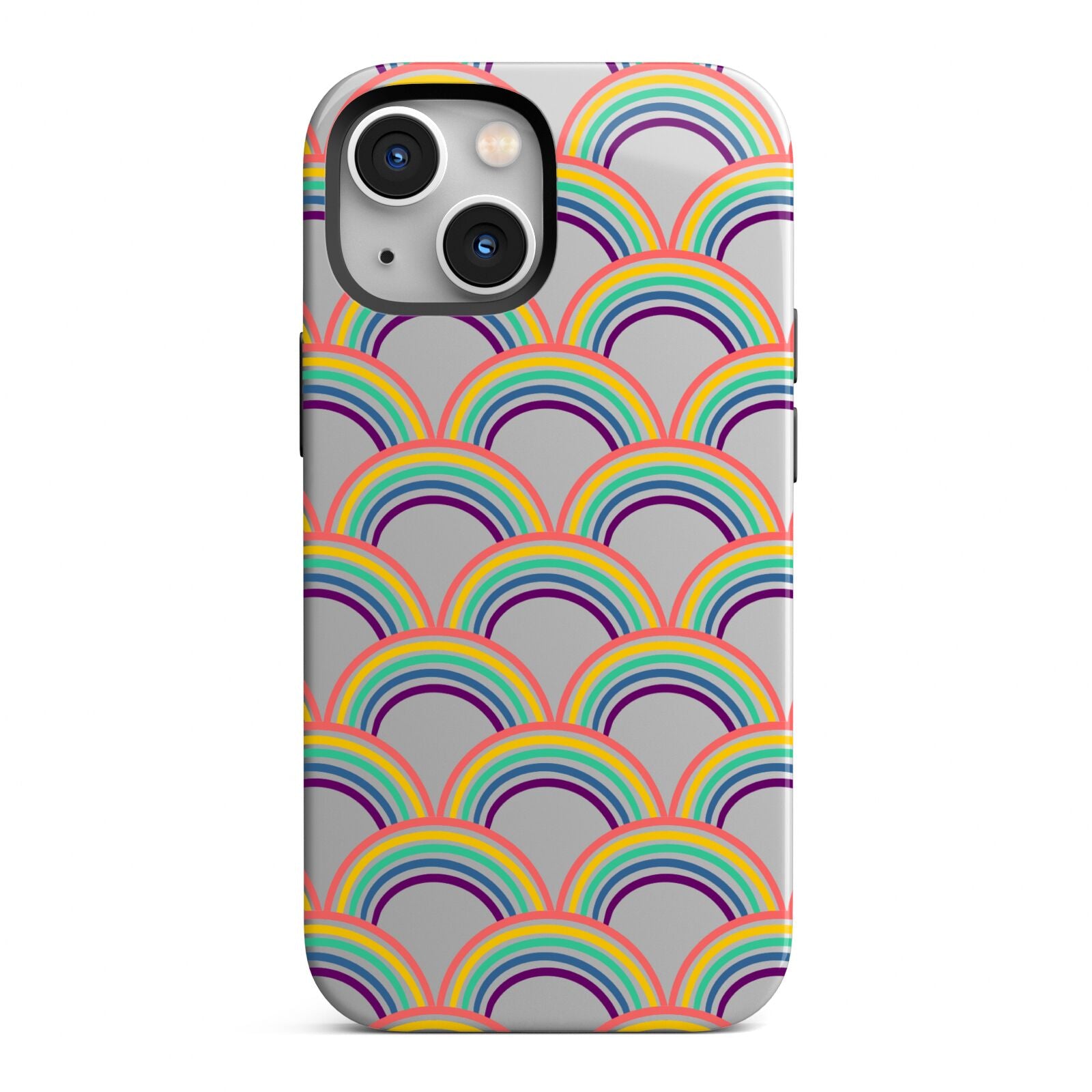 Rainbow Pattern iPhone 13 Mini Full Wrap 3D Tough Case