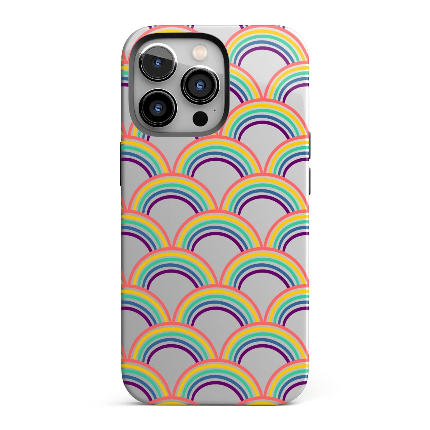 Rainbow Pattern iPhone 13 Pro Full Wrap 3D Tough Case