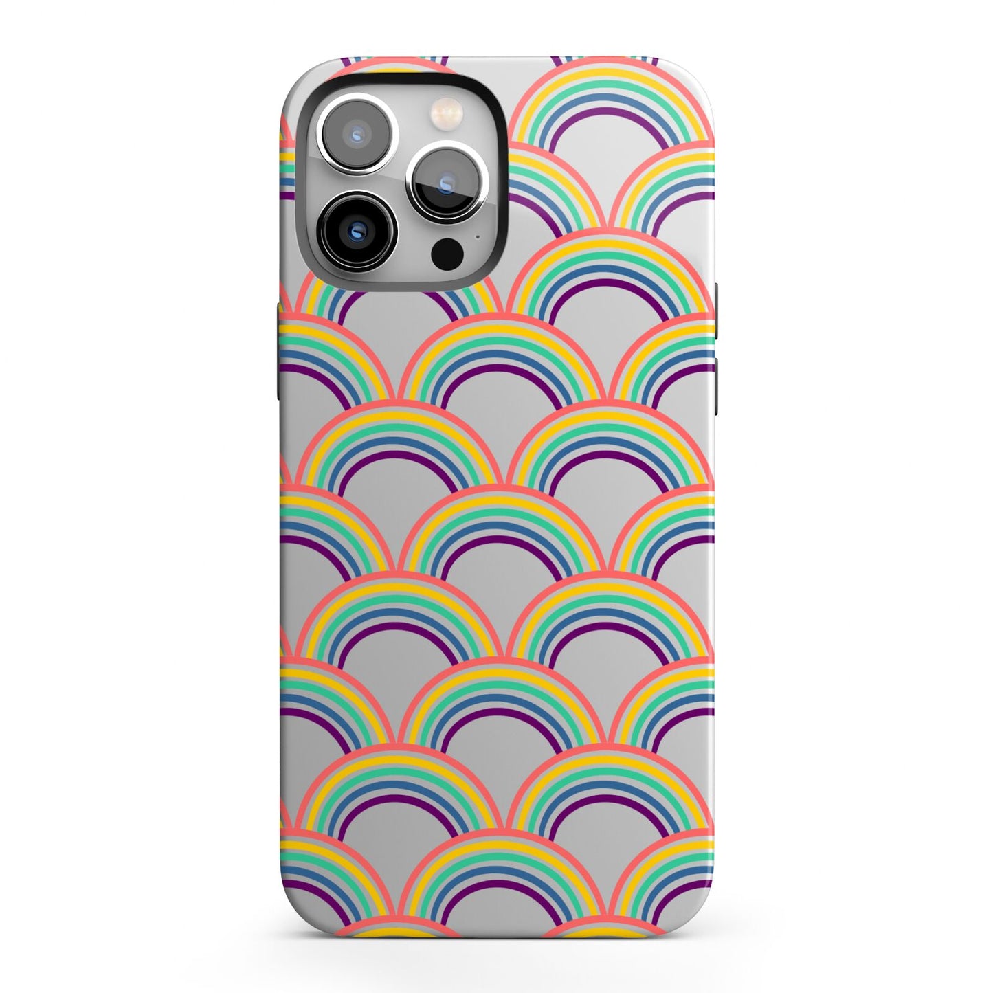 Rainbow Pattern iPhone 13 Pro Max Full Wrap 3D Tough Case