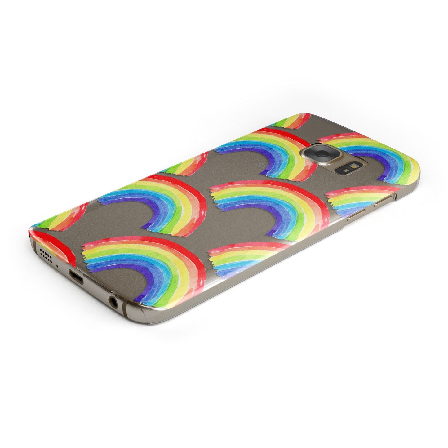 Rainbow Protective Samsung Galaxy Case Angled Image