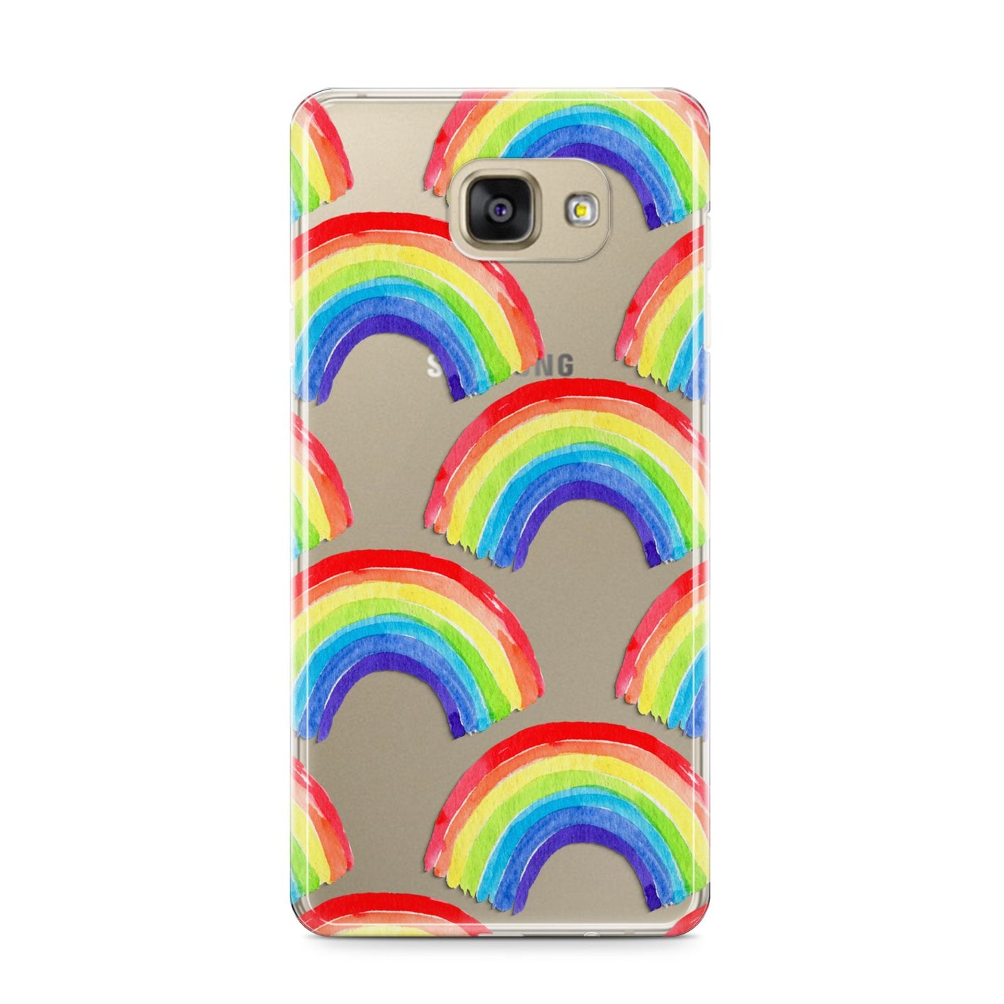 Rainbow Samsung Galaxy A9 2016 Case on gold phone