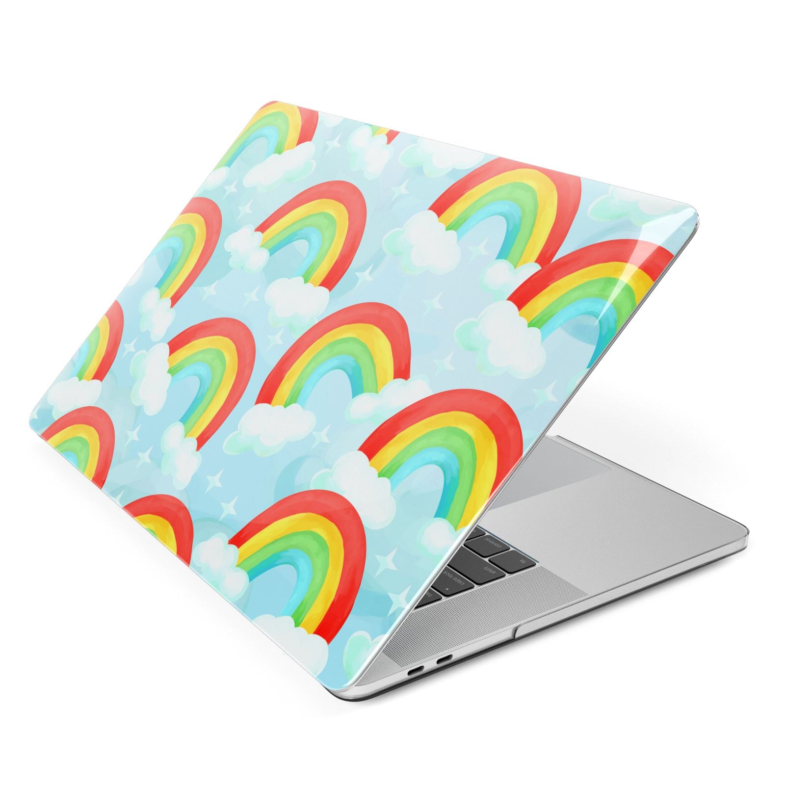 Rainbow Sky Apple MacBook Case Side View