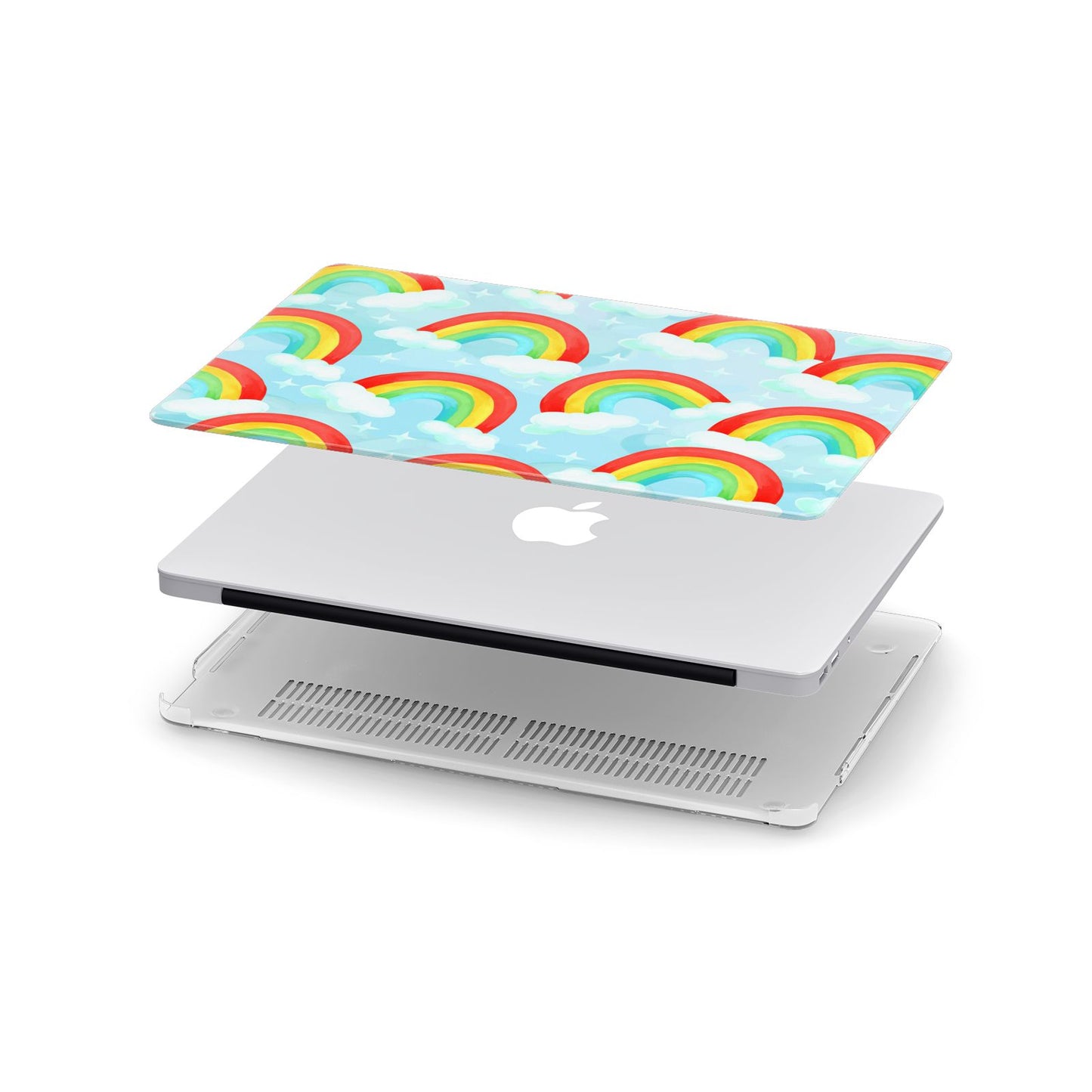 Rainbow Sky Apple MacBook Case in Detail