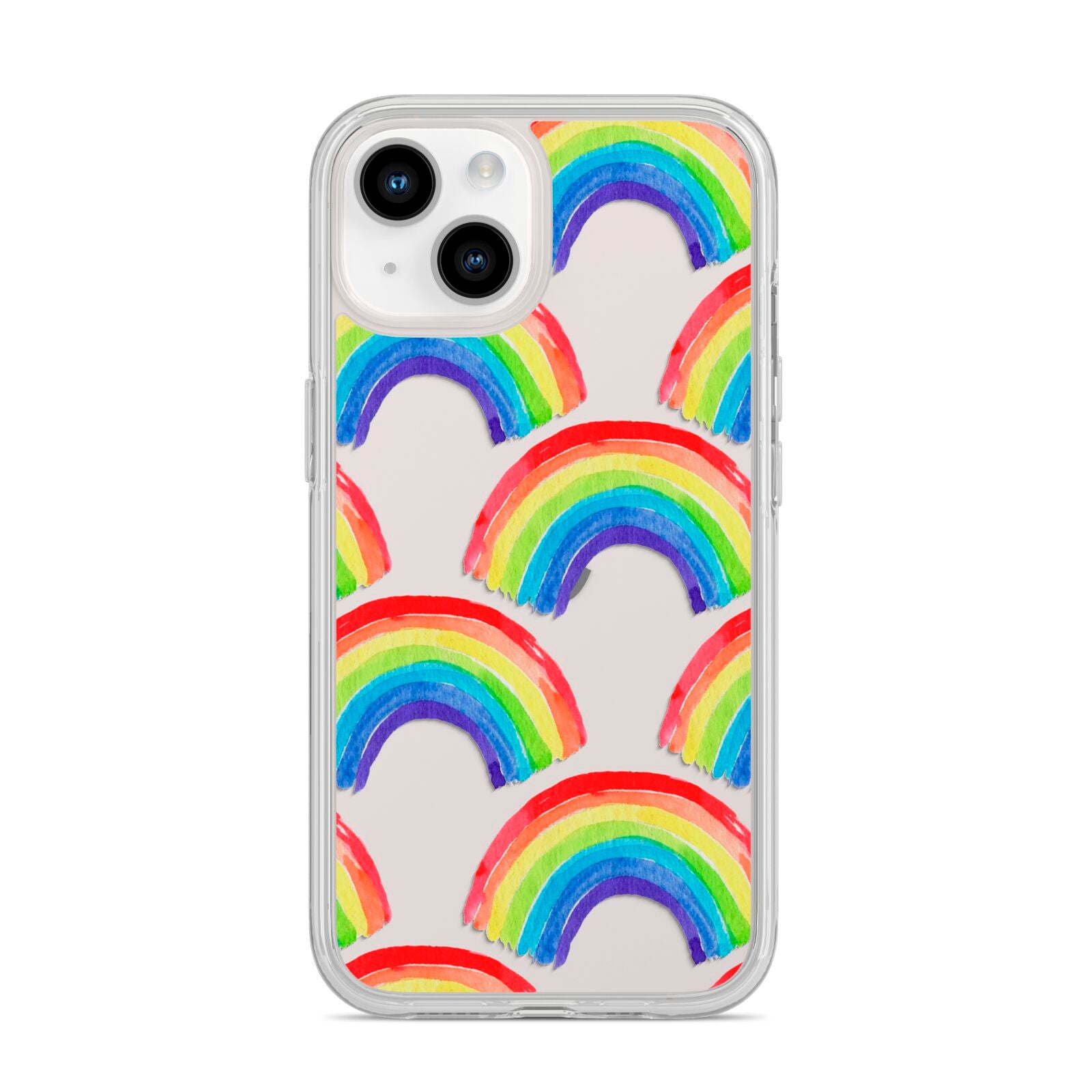 Rainbow iPhone 14 Clear Tough Case Starlight