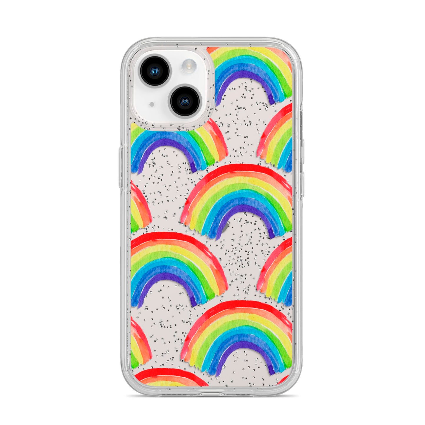 Rainbow iPhone 14 Glitter Tough Case Starlight