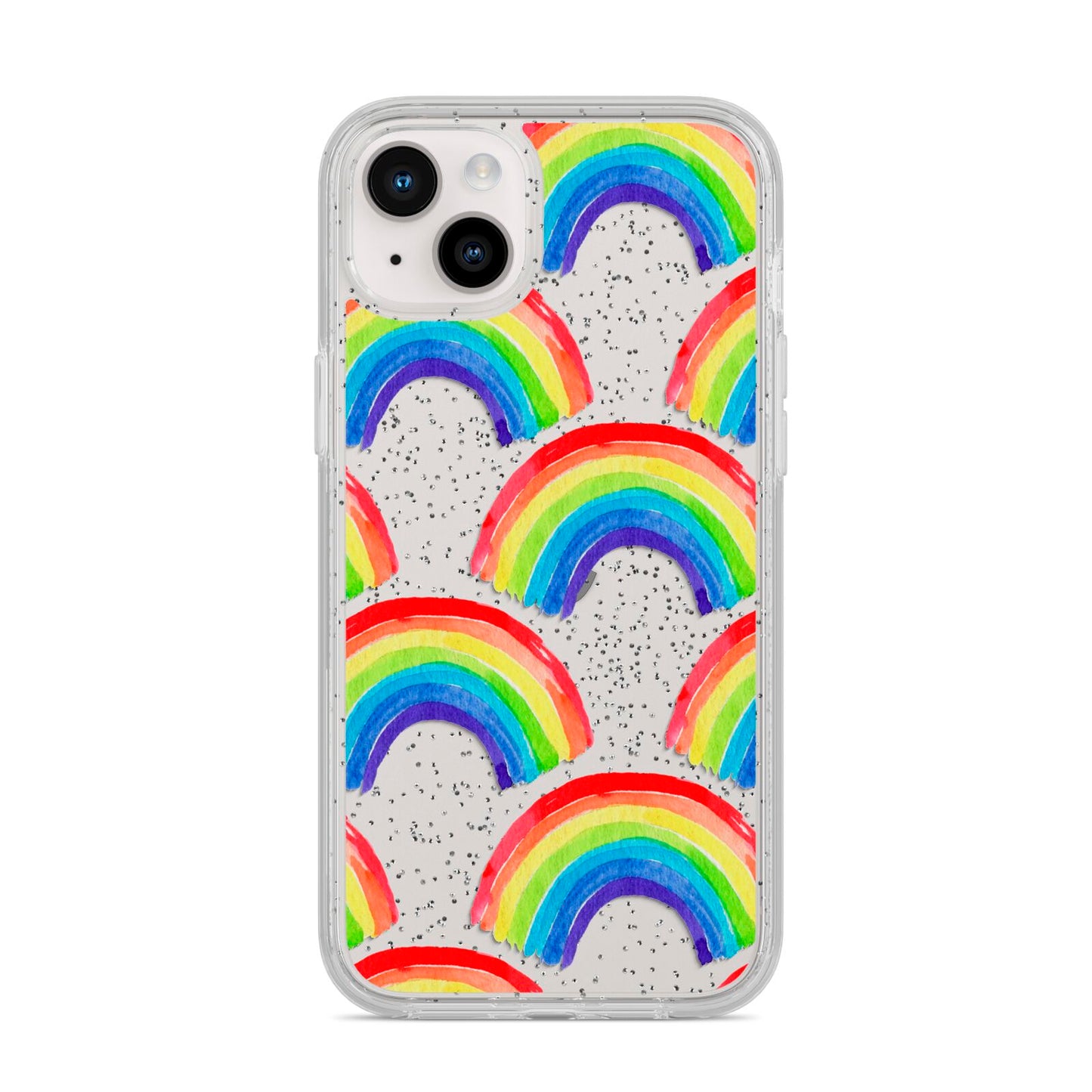 Rainbow iPhone 14 Plus Glitter Tough Case Starlight