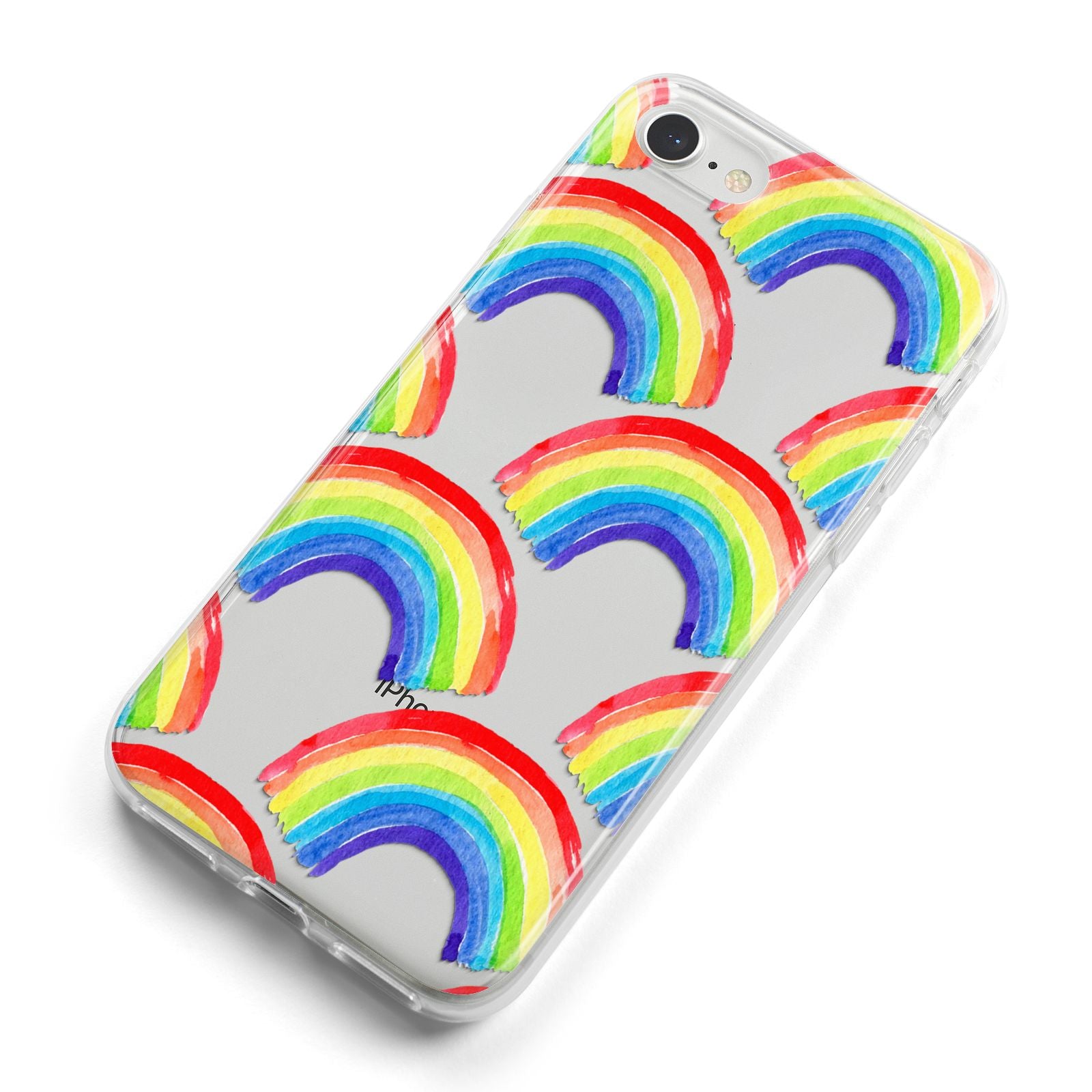 Rainbow iPhone 8 Bumper Case on Silver iPhone Alternative Image