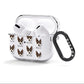 Rat Terrier Icon with Name AirPods Clear Case 3rd Gen Side Image