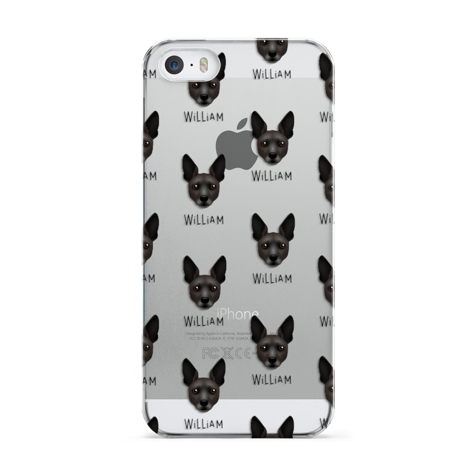 Rat Terrier Icon with Name Apple iPhone 5 Case