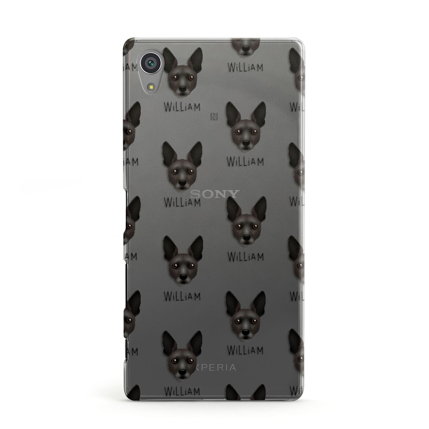 Rat Terrier Icon with Name Sony Xperia Case