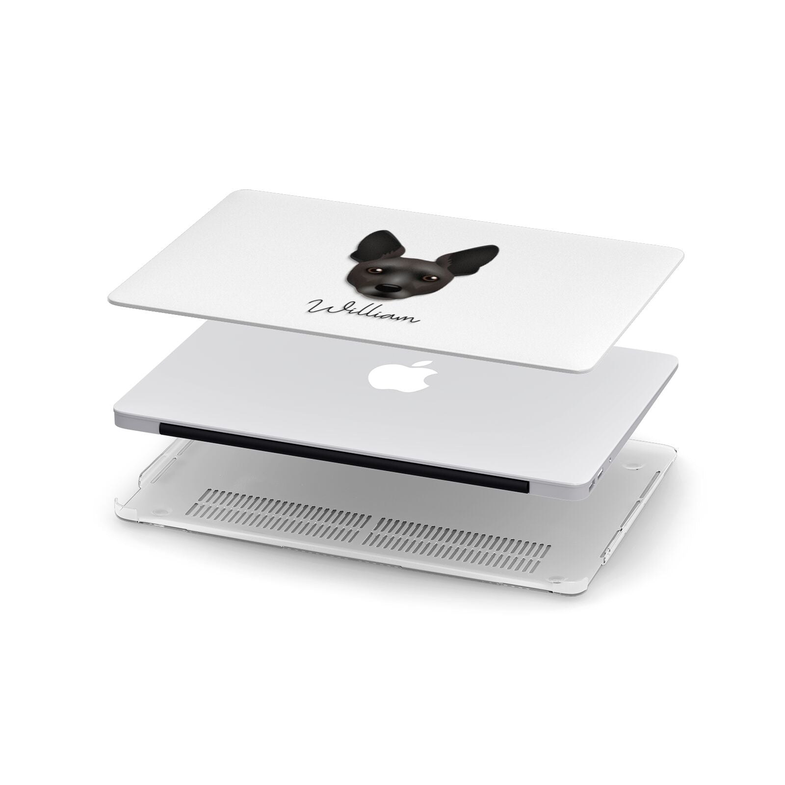 Rat Terrier Personalised Apple MacBook Case in Detail